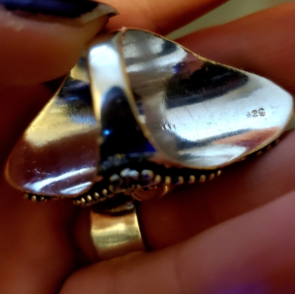 New Rose Quartz and Garnet 925 Silver Statement Ring. - Picture 14 of 15